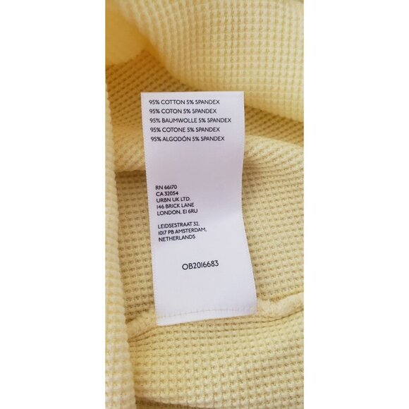 NEW WE THE FREE BY FREE PEOPLE EASY DOES IT TEE LONG SLEEVE YELLOW SMALL - Picture 8 of 8